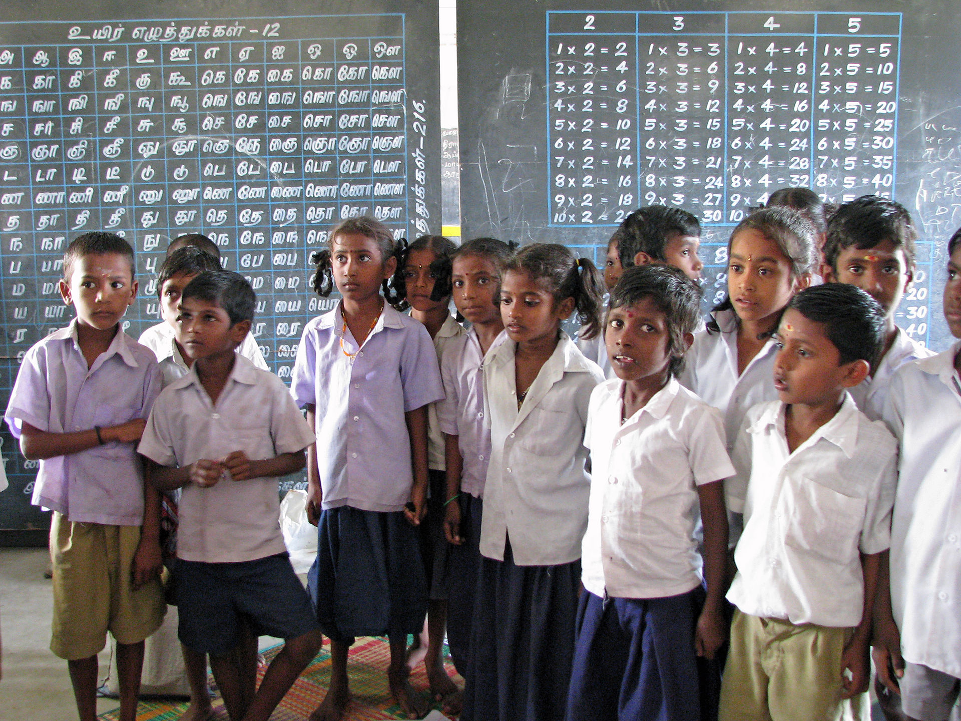 Children learning in a classroom